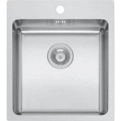 Pyramis 1B Inset Ledge Ένθετος Νεροχύτης 45x50.5cm Inox Σατινέ 101061301